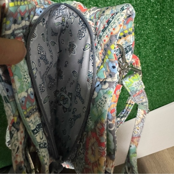 Vera Bradley Green and Blue Crossbody Bag with Paisley Design - Picture 4 of 7